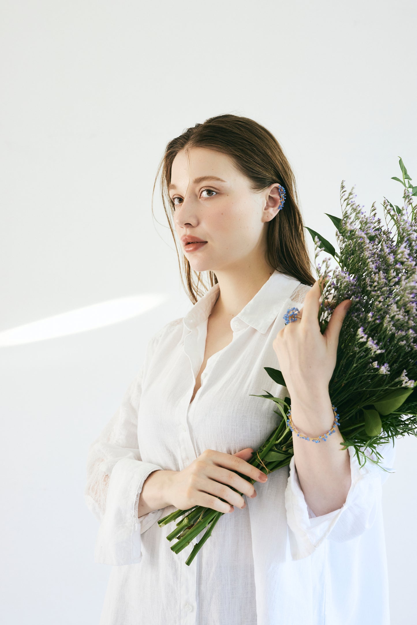 Mineral Bloom Drop Ear Cuffs