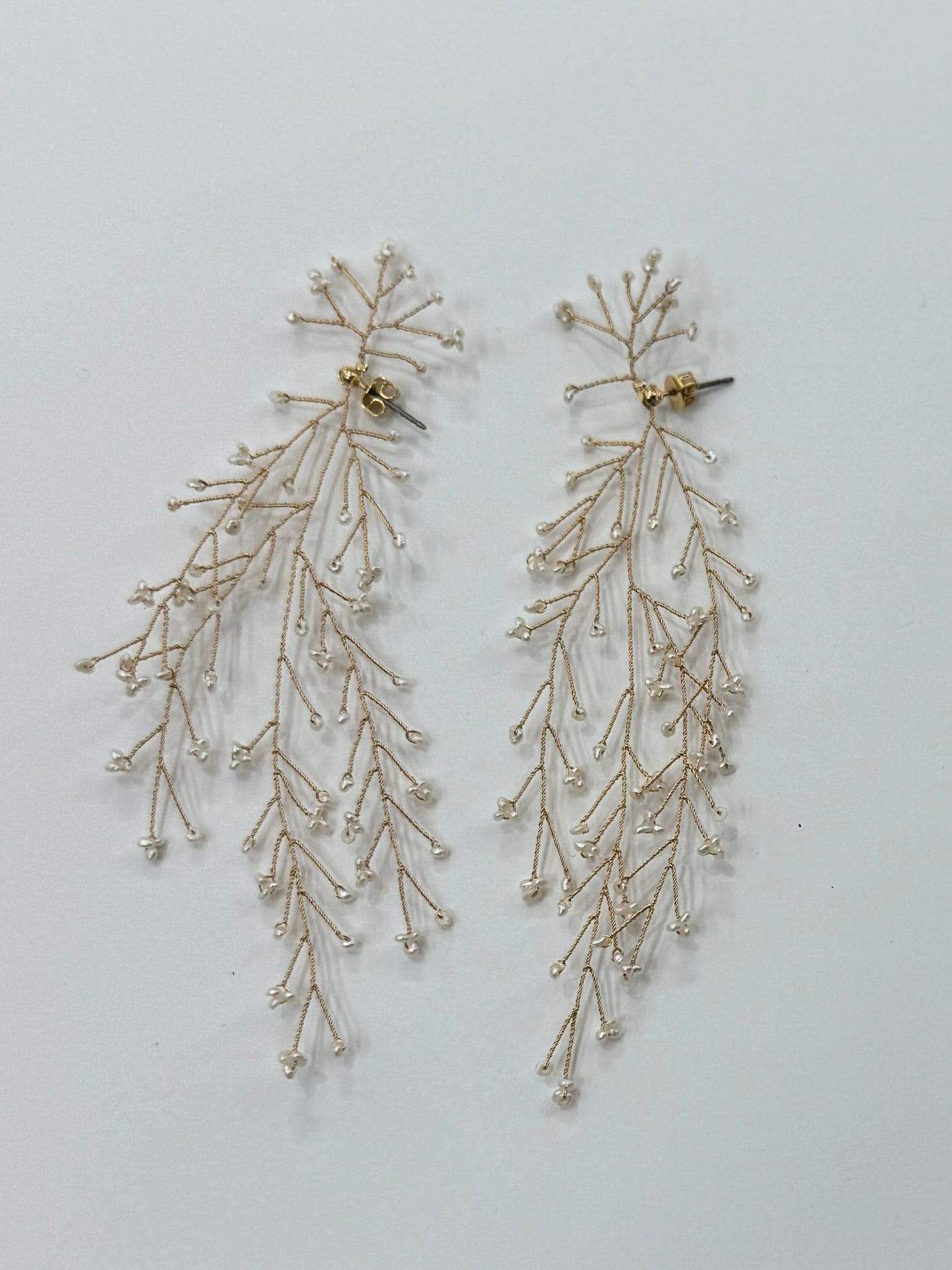 Mimosa Dew Long Pierced Earrings