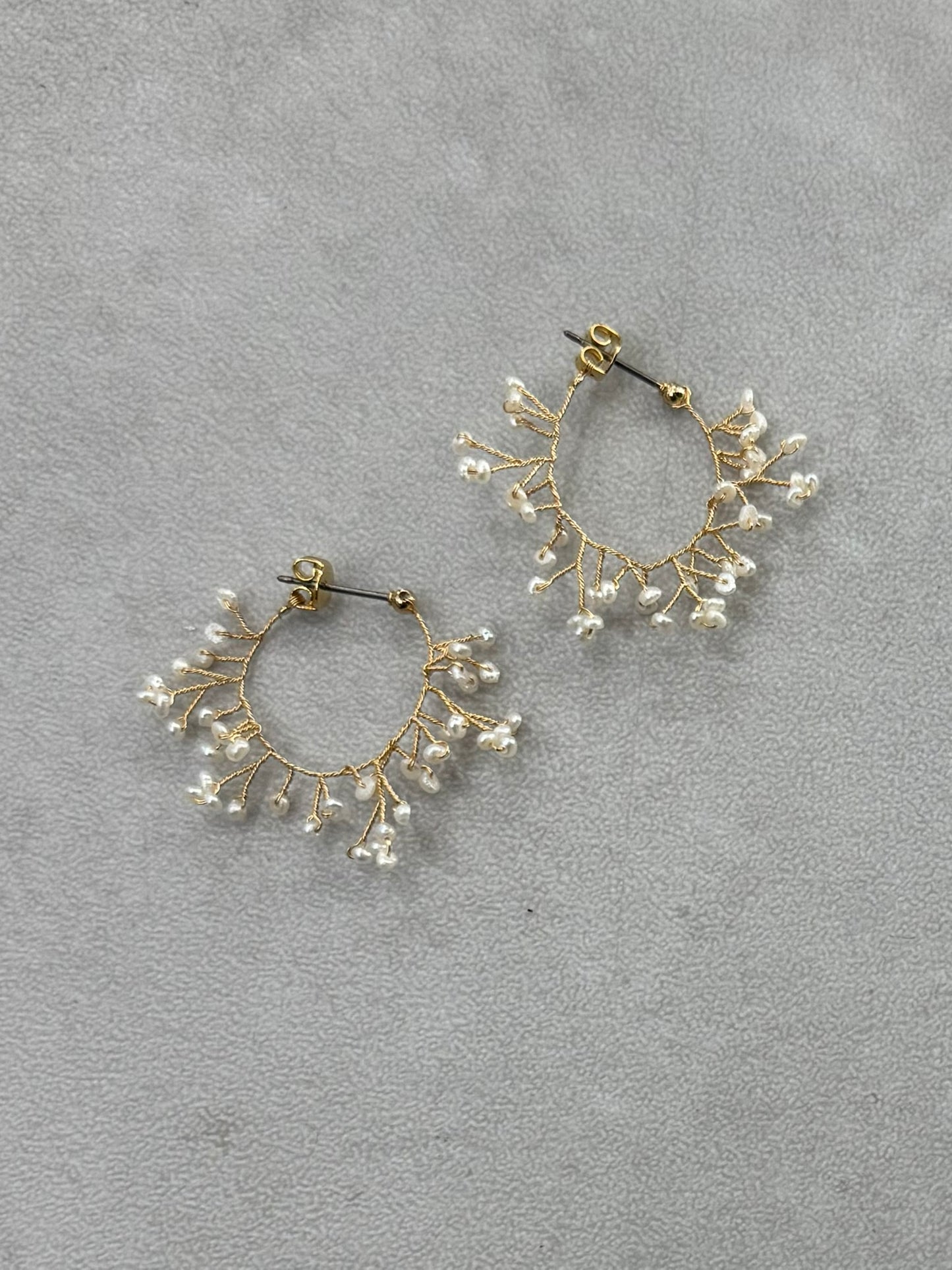 Mimosa Dew Petit Hoop Pierced Earrings