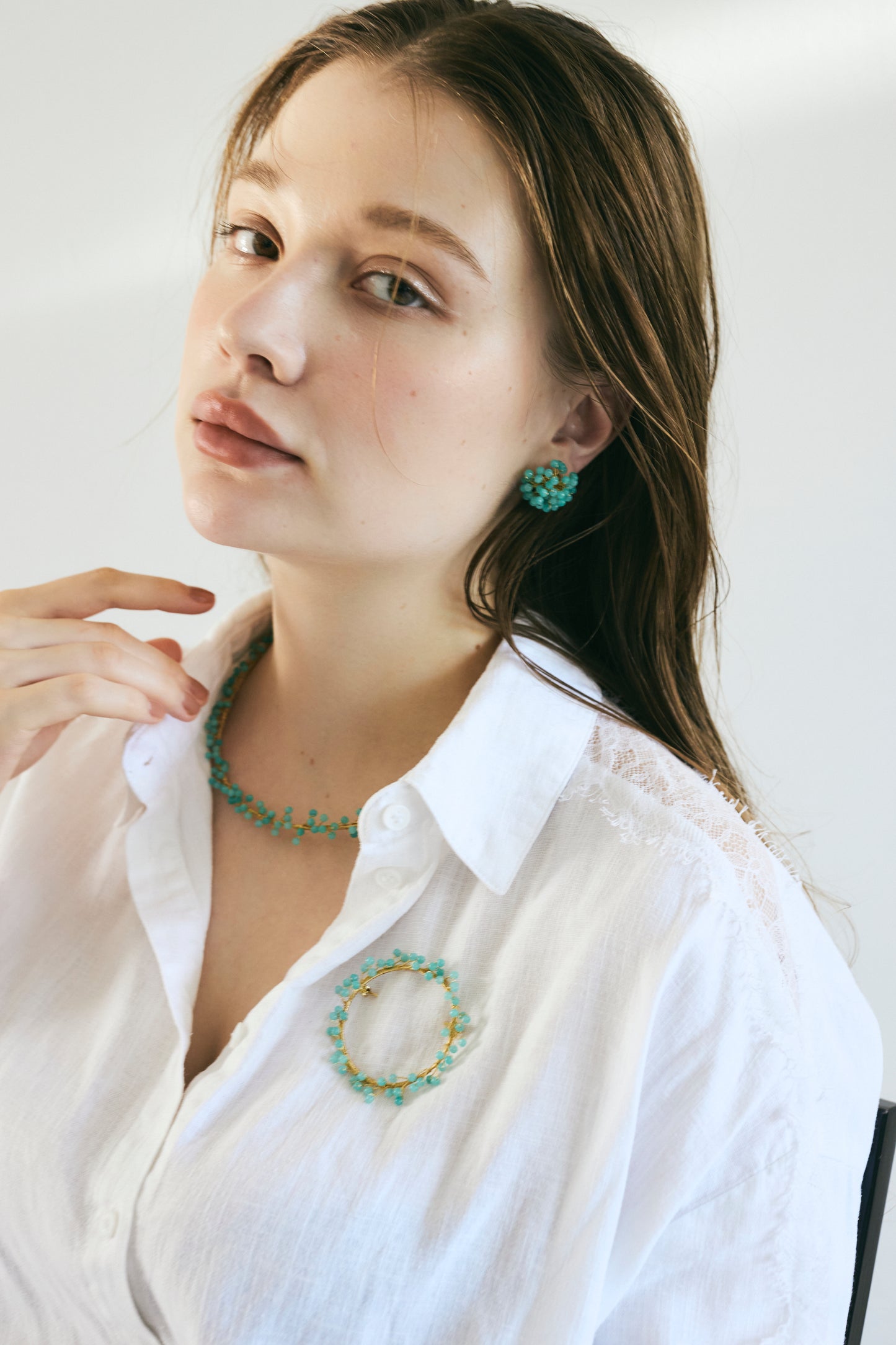 Mineral Bloom Wreath Brooch