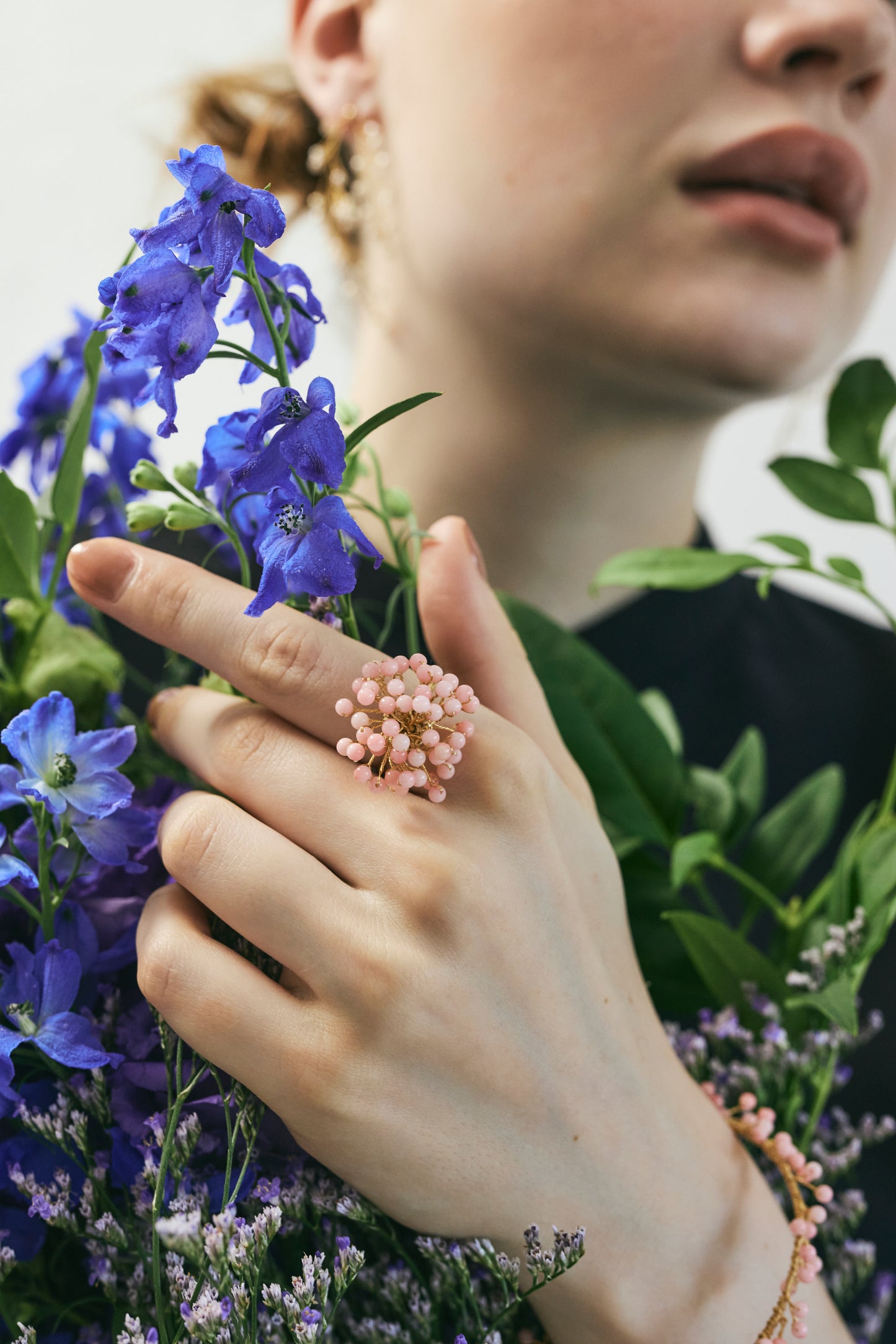 Mimosa Rain Cluster Ring