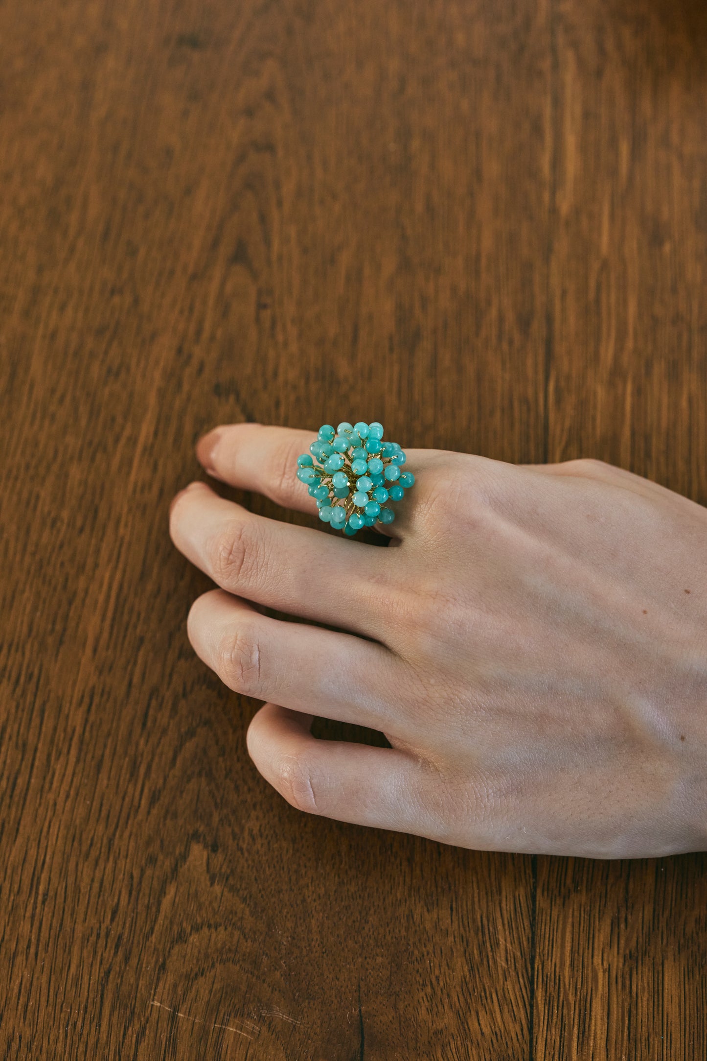Mimosa Rain Cluster Ring