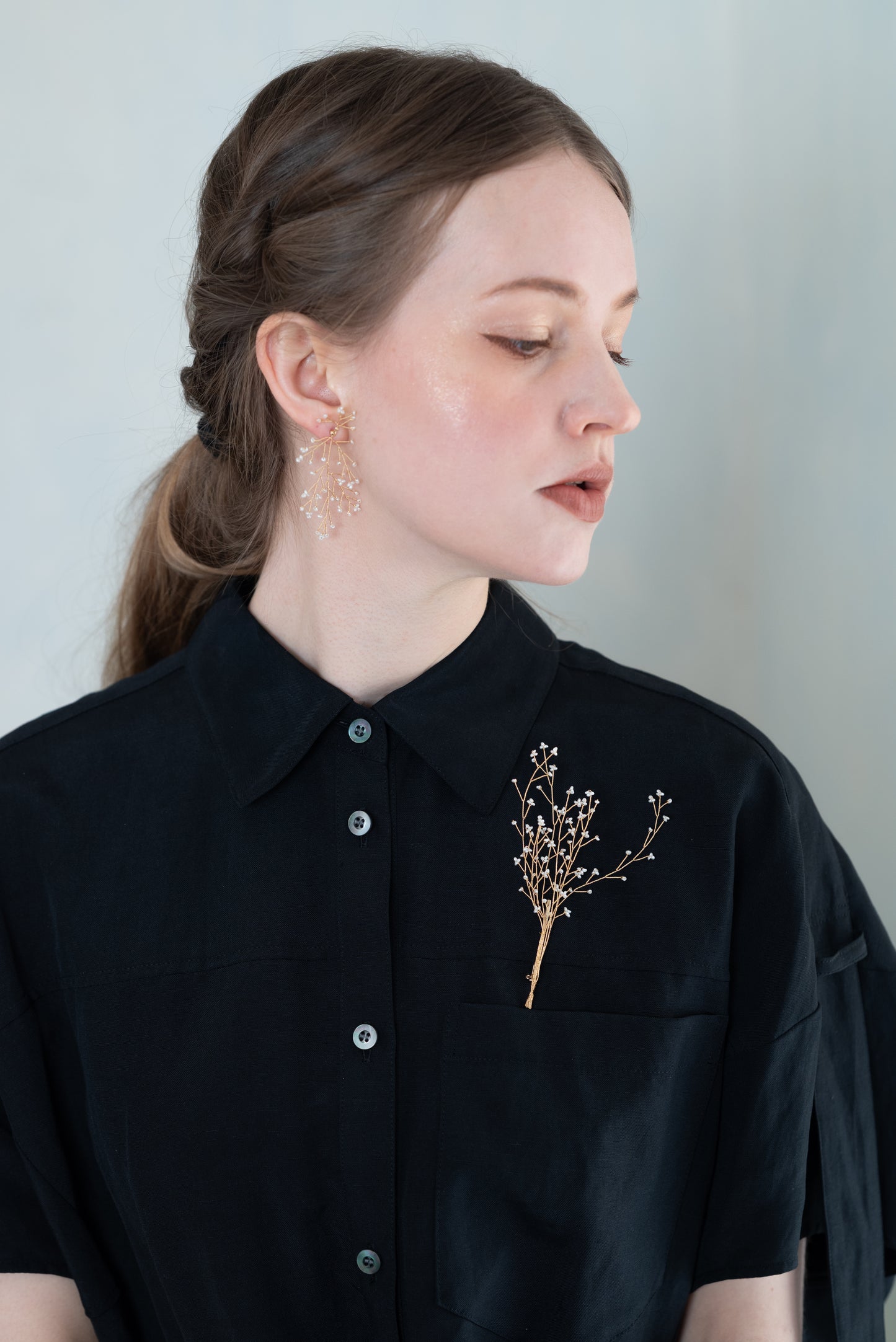 Mimosa Dew Petit Brooch