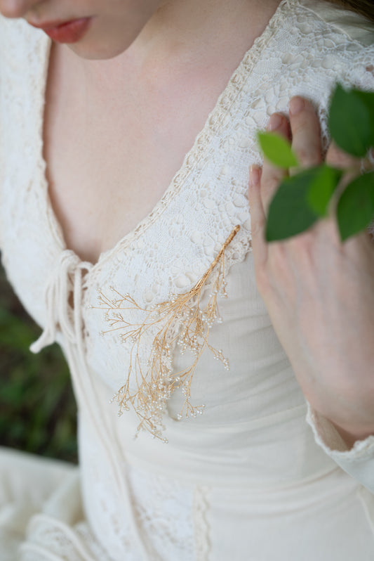 Mimosa Rain Brooch